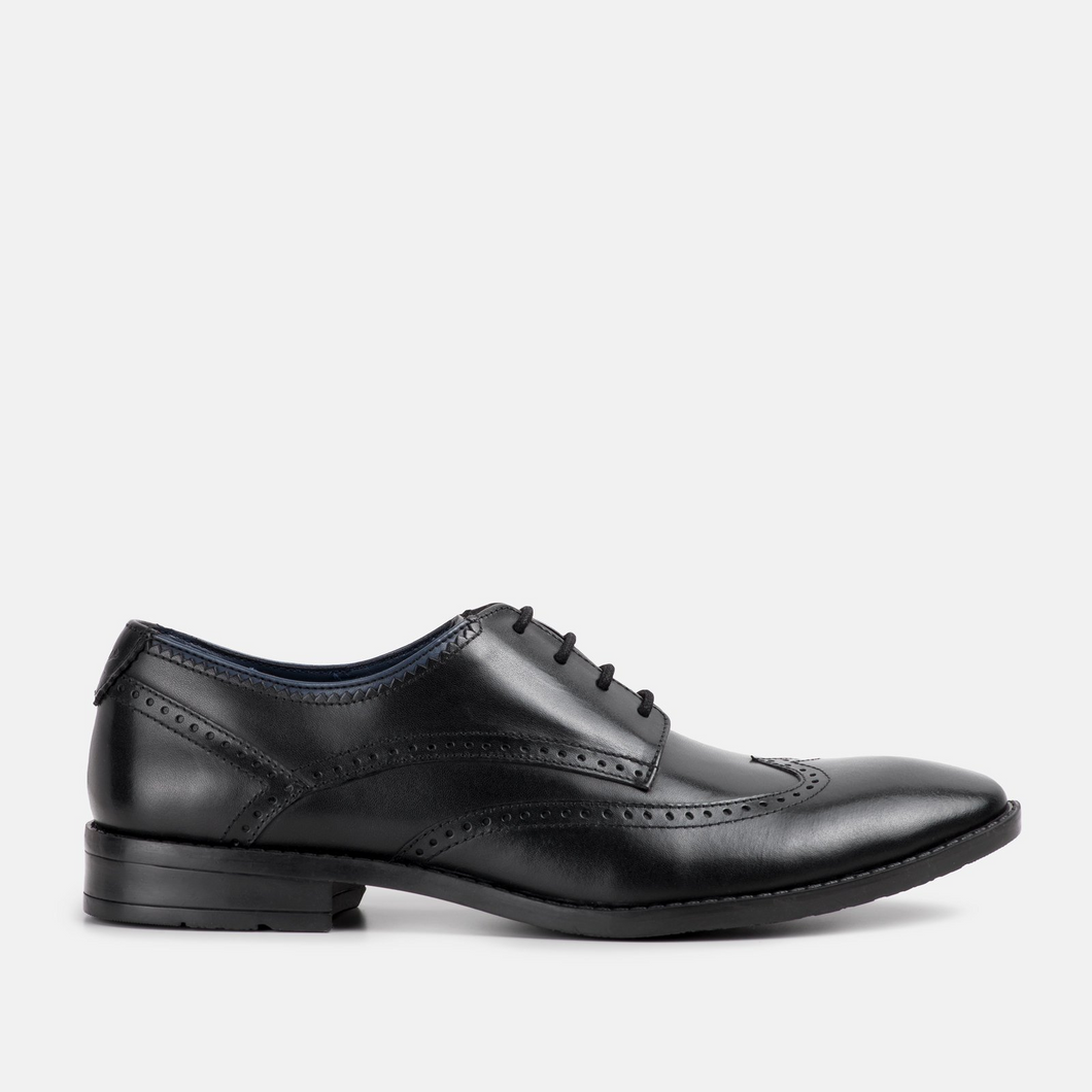 Goodwin Smith Aubyn Wing Tip Derby Black - Gilt Edged