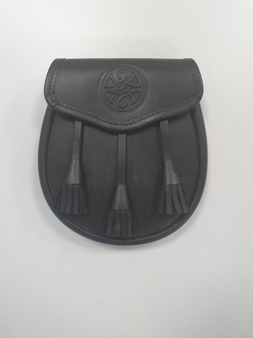 Taylor Rae Black Day Leather Sporran - Gilt Edged